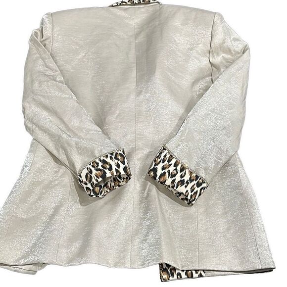 CACHE SOLINI NEW YORK Vintage Shimmer Rhinestone Leopard Cheetah Print Dress Coc - Picture 3 of 10